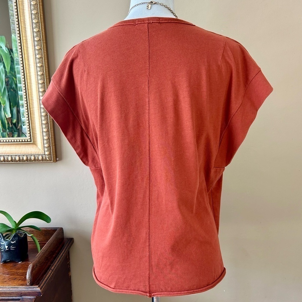 Rag & Bone Ryder Muscle T-Shirt Tee Tank Paprika Brick Red Size Medium - Picture 9 of 14